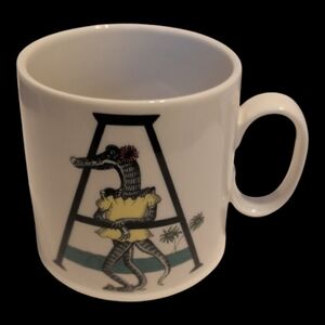 Anthropologie Florence Balducci Ceramic Monogram A Art Mug